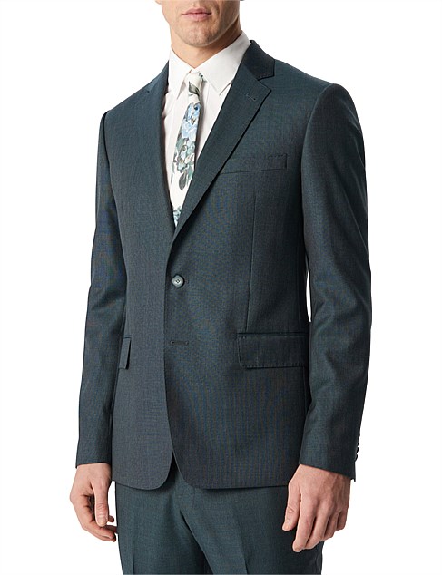 TAILORED SHARKSKIN SUIT JACKET