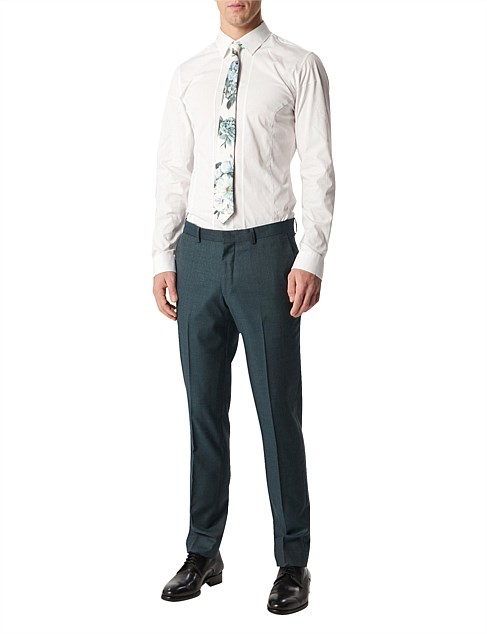 TAILORED SHARKSKIN SUIT PANT