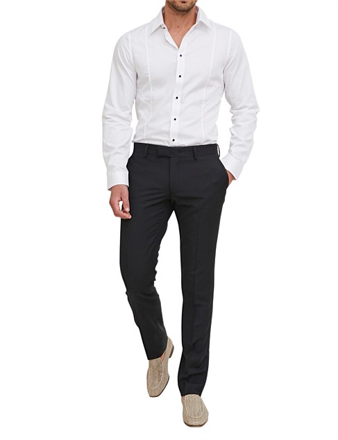 SLIM EVENING WOOL PANT