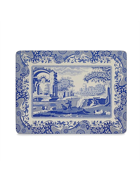 Blue Italian Placemats Set Of 6