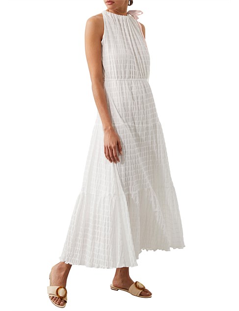 Apartment Clothing Piper Seersucker Tiered Maxi Dress