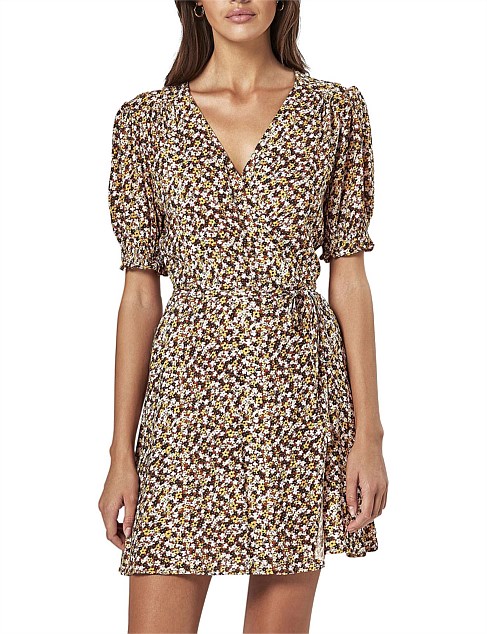 Sofia Floral Short Sleeve Wrap Dress