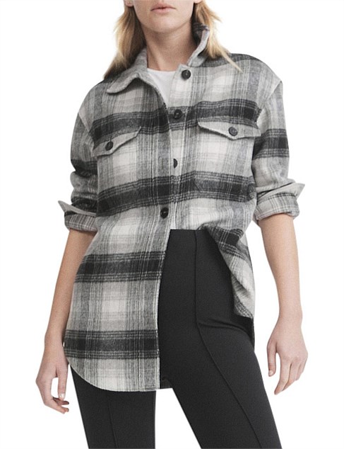 witchery check overshirt