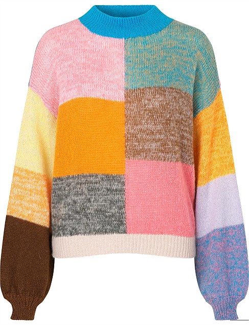 Adonis Multicoloured Gingham Knit