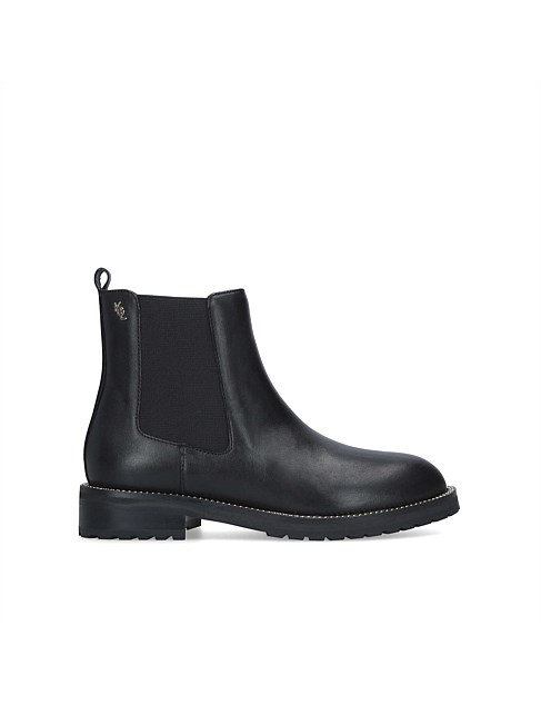 Simone Black Leather Chelsea Boot