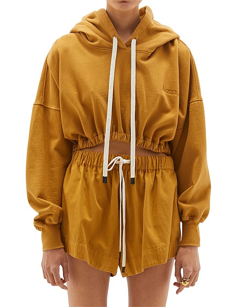 Bassike gathered best sale hooded sweat