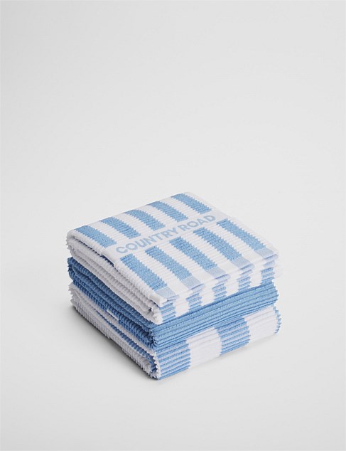 CR Stripe Australian Cotton Tea Towel Pack of 3