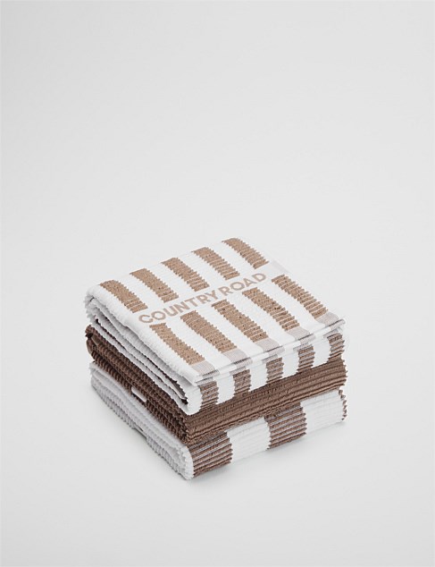 CR Stripe Australian Cotton Tea Towel Pack of 3