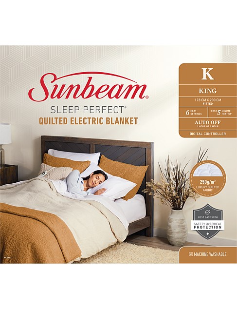 BLQ5471 Sleep Perfect Quilted Electric Blanket - King