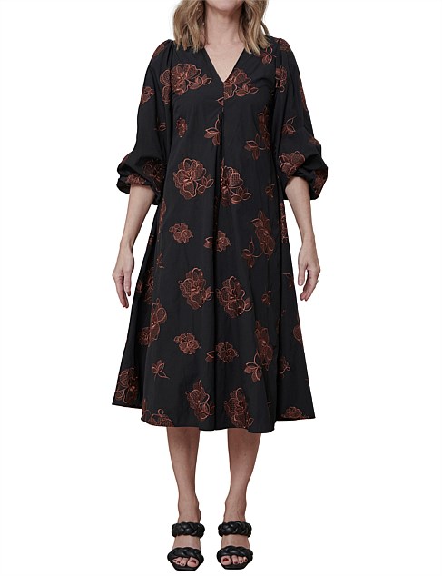 Tilly Embroidered Swing Dress