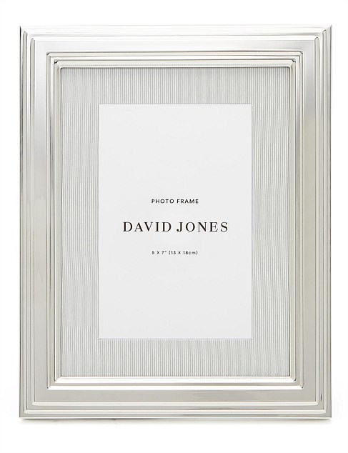 Henley Silver Plated Grosgrain 5x7 Photo Frame