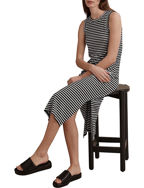 Stripe Linen Jersey Dress