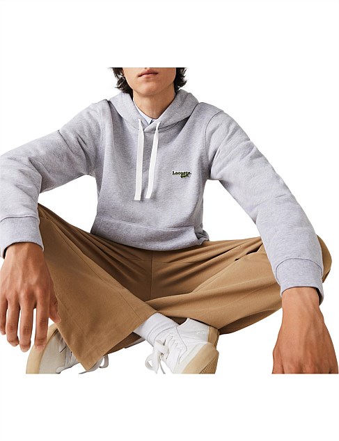 LACOSTE WORDING NON BRUSHED HOODIE