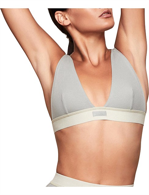 COTTON PLUNGE BRALETTE MINERAL