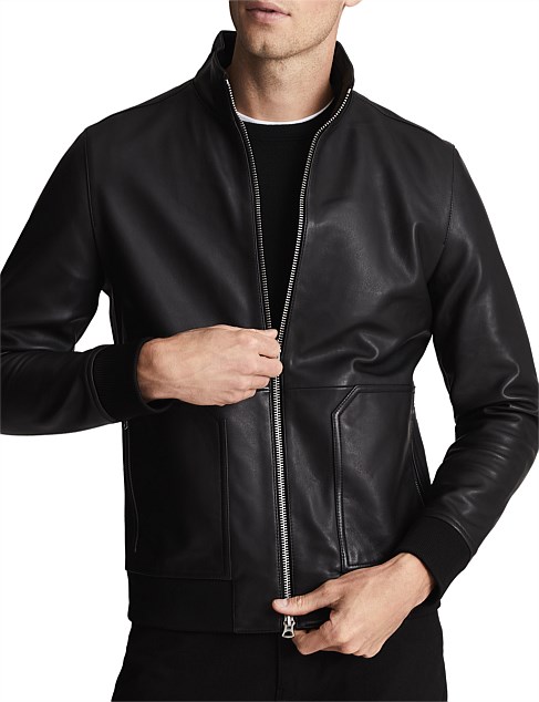 Reiss mens clearance leather jacket