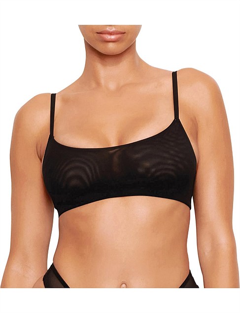 MESH SCOOP BRALETTE ONYX