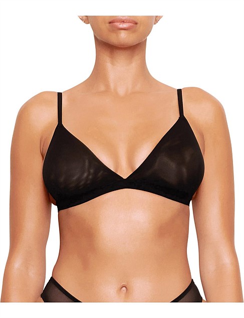 MESH TRIANGLE BRALETTE ONYX