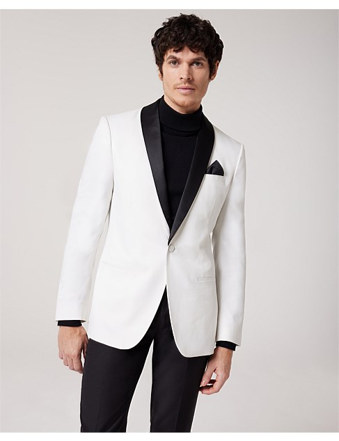 Slim Textured Detachable Shawl Collar Tuxedo