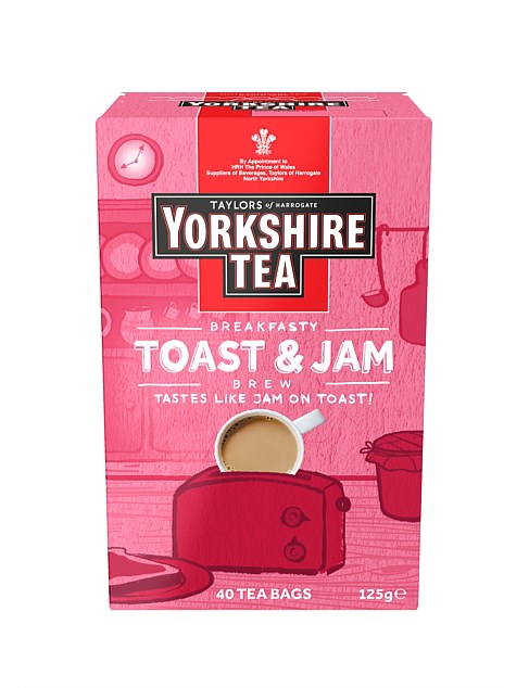 YORKSHIRE TEA TOAST & JAM BREW 40 TEA BAGS 125g