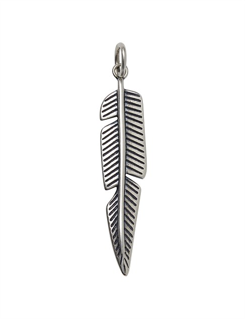 STERLING SILVER FEATHER PENDANT