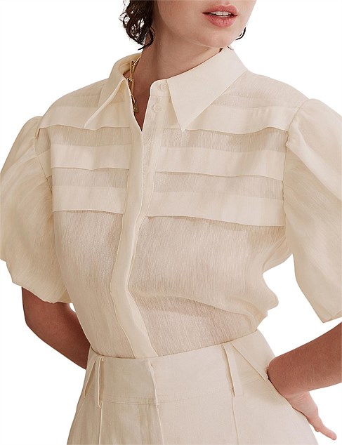 PLEAT DETAIL BLOUSE