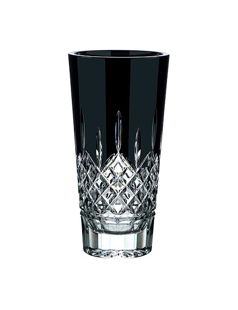 LISMORE BLACK GW VASE 30CM