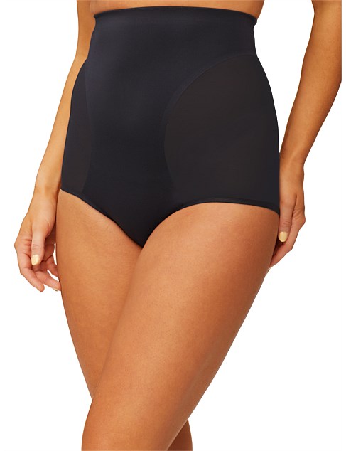 SOLID & SHEER HIGH WAIST BRIEF