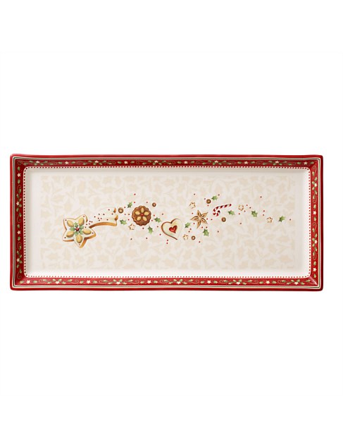 Winter Bakery Delight Rectangular Cake Plate