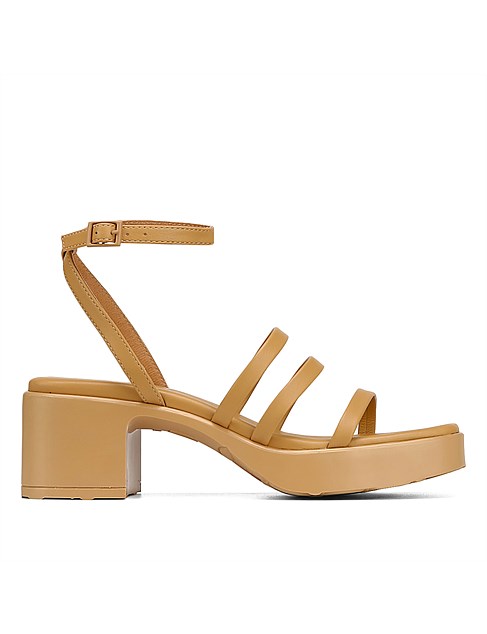 Kathryn Camel Leather Strappy Sandal