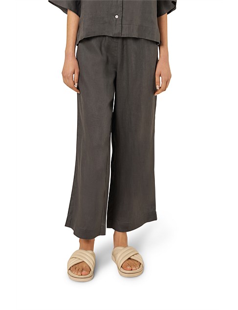 nude lucy linen lounge crop pants