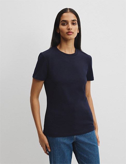 Australian Cotton Blend Fitted T-Shirt