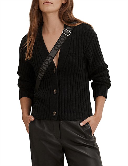 RIBBED CARDIGAN