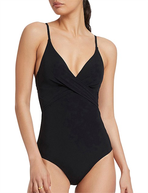 Jetset Cross Over Moulded One Piece Swimsuit