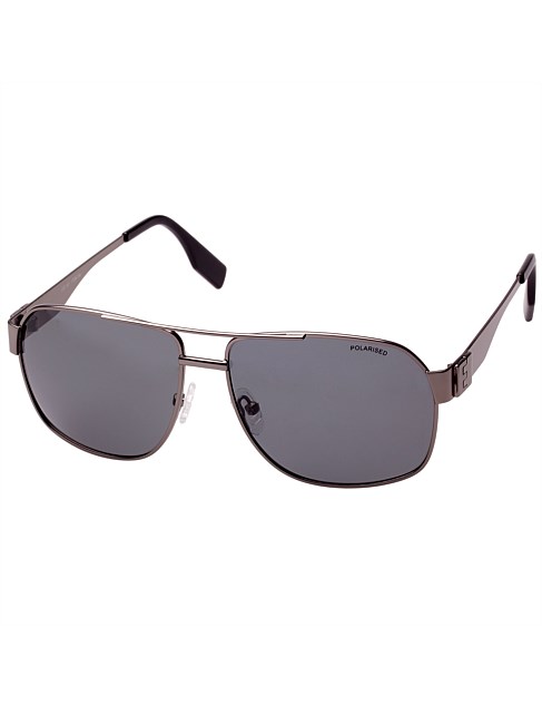 Gunmetal Classic Double Bridge Sunglasses