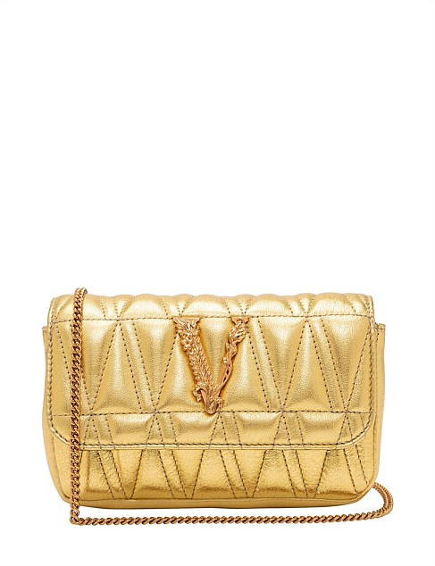 V LOGO QUILTED MINI BAG