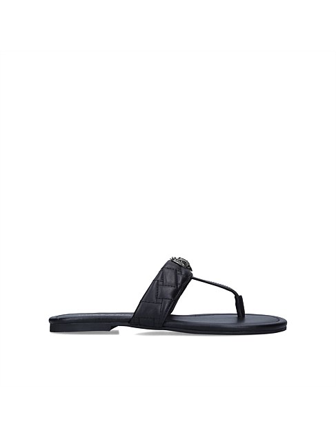 KENSINGTON T-BAR SANDAL BLACK LEATHER SANDALS