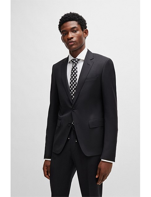 Slim-fit jacket in virgin-wool serge