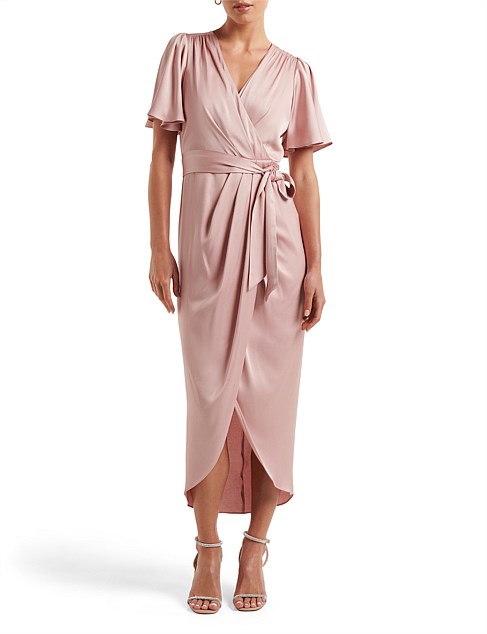 CAROLINA SATIN MIDI DRESS