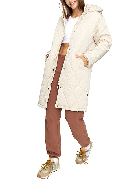 cotton on longline puffer jacket