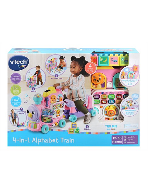 4-IN-1 ALPHABET TRAIN PINK