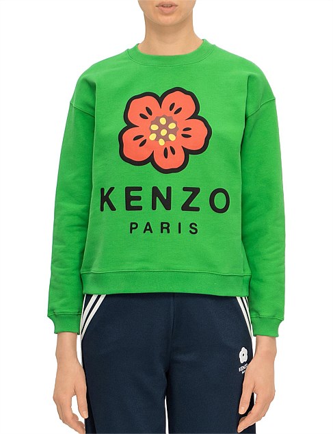 Kenzo Paris Regular Logo Sweatshirt Grass Green