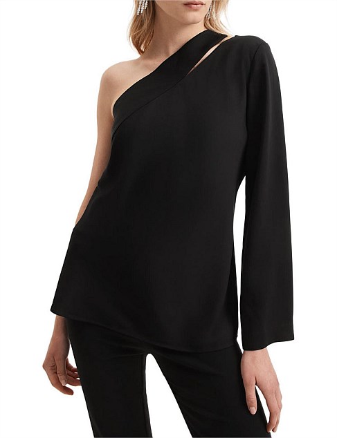 Draped Asymmetrical Blouse