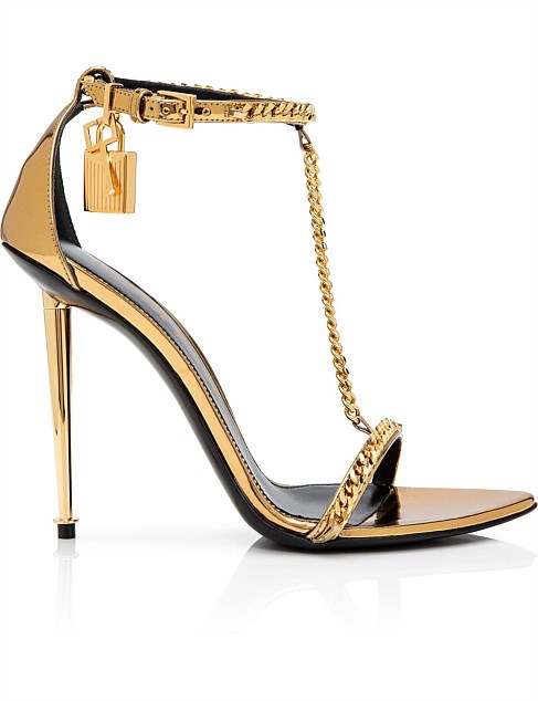 PADLOCK CHAIN POINTY NAKED SANDAL 105