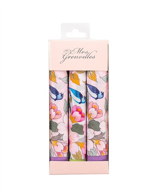 BOLD FLORAL PRINT HANDKERCHIEF SET