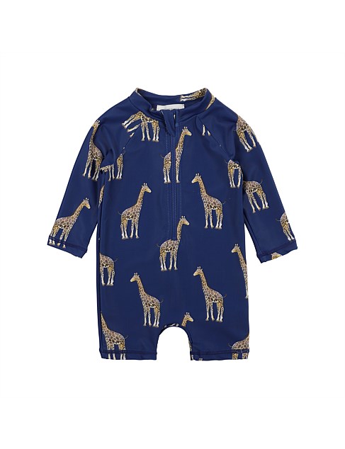 GIRAFFE ZIP FRONT ONESIE (00-2Y)