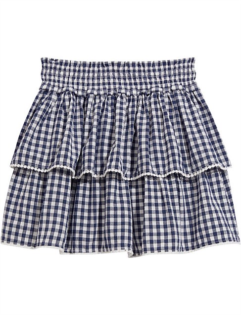 Gingham Tier Skirt