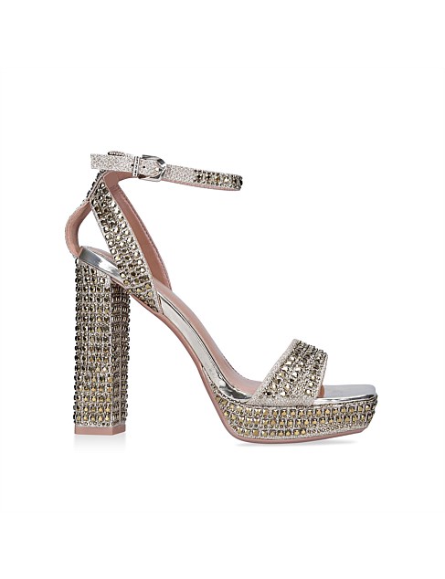 KIANNI PLATFORM GOLD JEWELLED DRESS HEEL