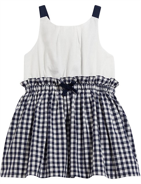 Gingham Splice Dress