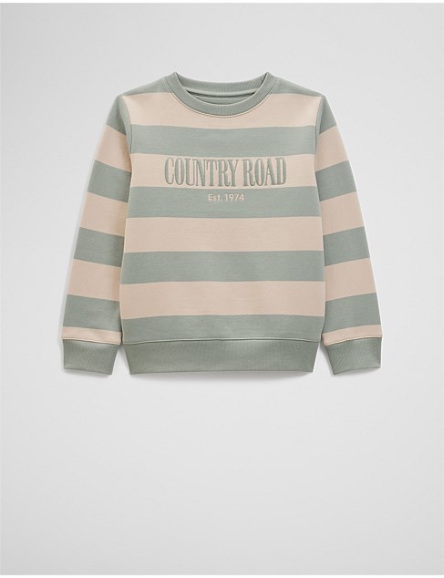 Verified Australian Cotton Heritage Stripe Sweat