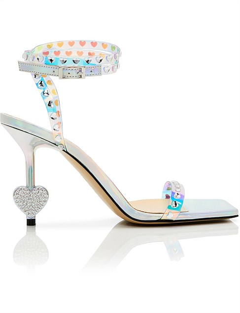 Amelia Heart Heel Iridescent PVC Sandals